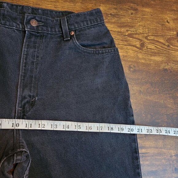 Vtg 90s Levi's 550 Relaxed Tapered Jeans High Rise  USA 12 L - Picture 8 of 12